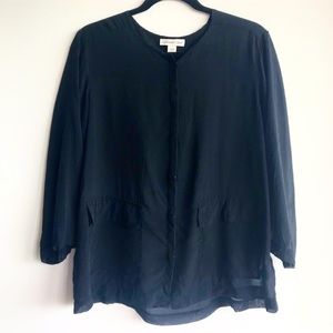Coldwater Creek Black Silk Blouse
